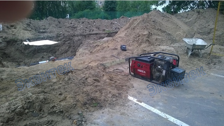 MOSA TS 250 D/EL на ремонте теплосети